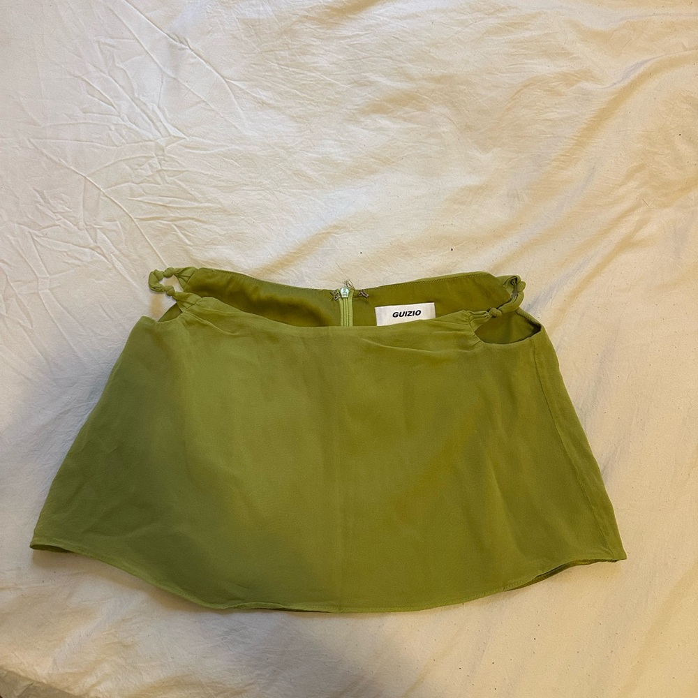 Danielle Guizio Green Mini Skirt